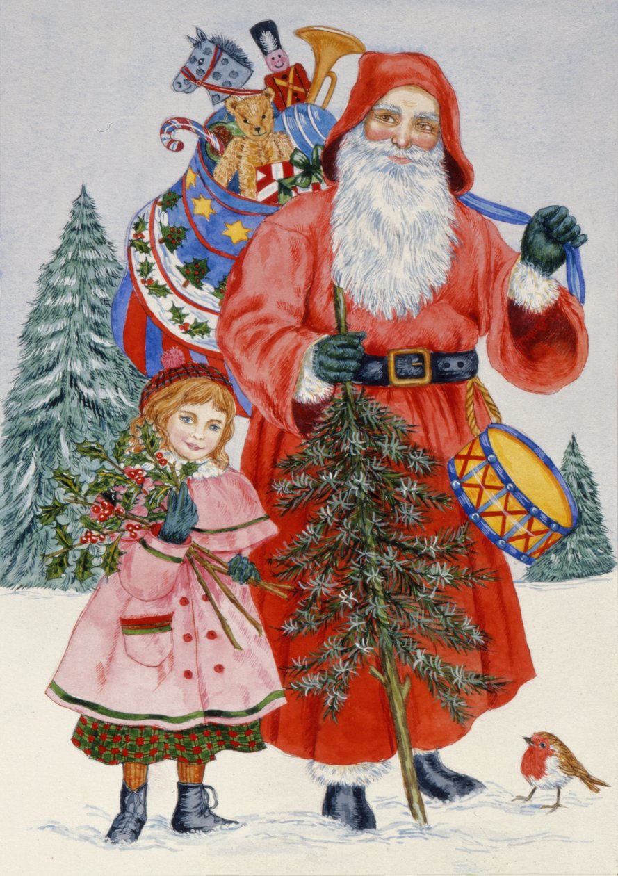 Santa and his helper by Catherine Bradbury