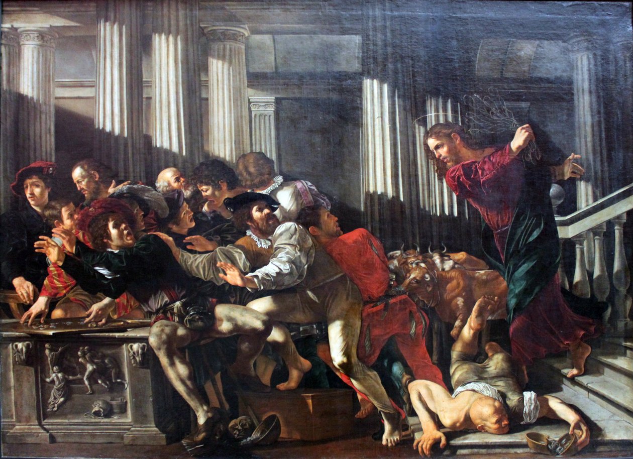 Christ Driving the Money-Changers from the Temple by Cecco de Caravaggio