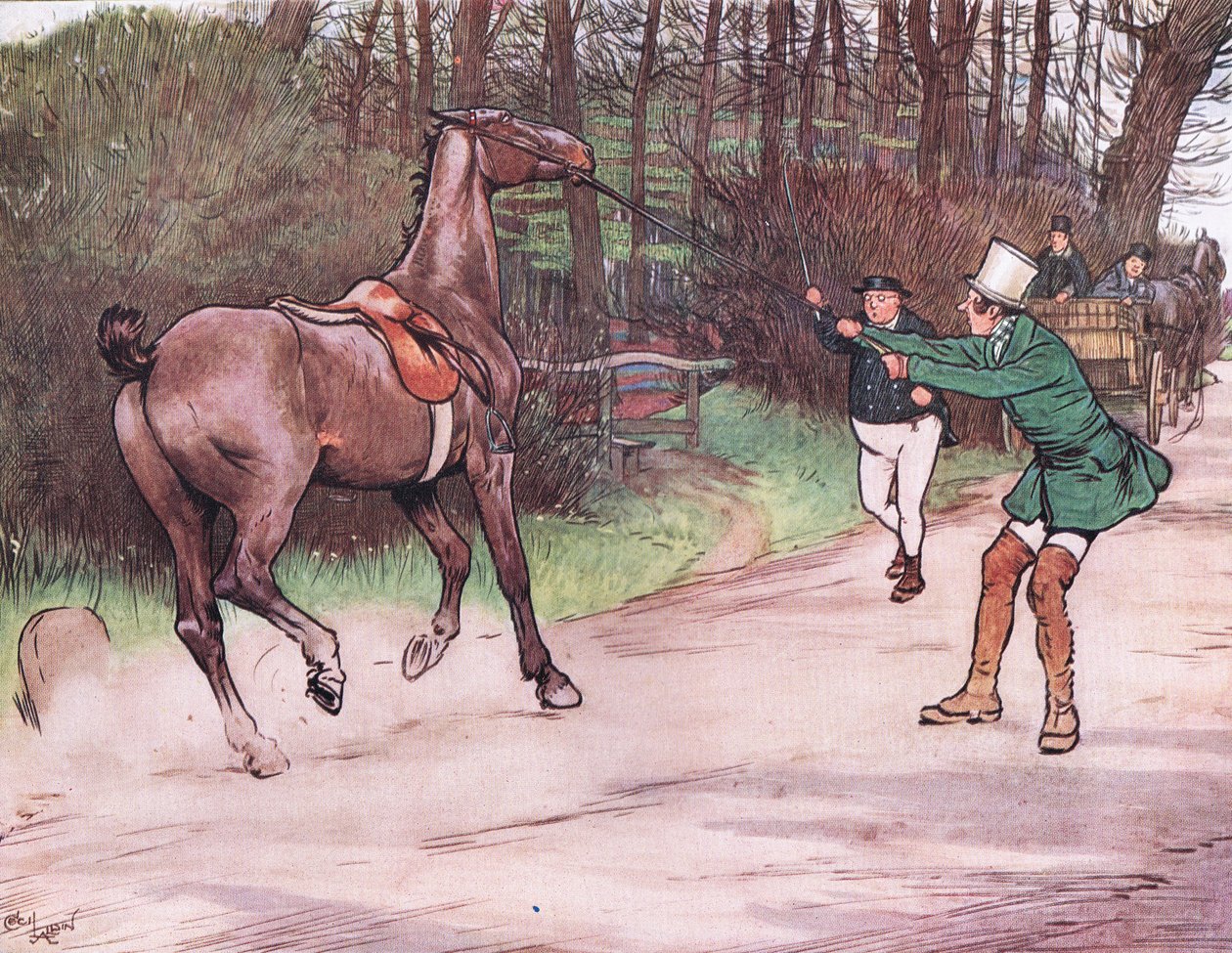 Mr Pickwick ran to his assistance by Cecil Charles Windsor Aldin