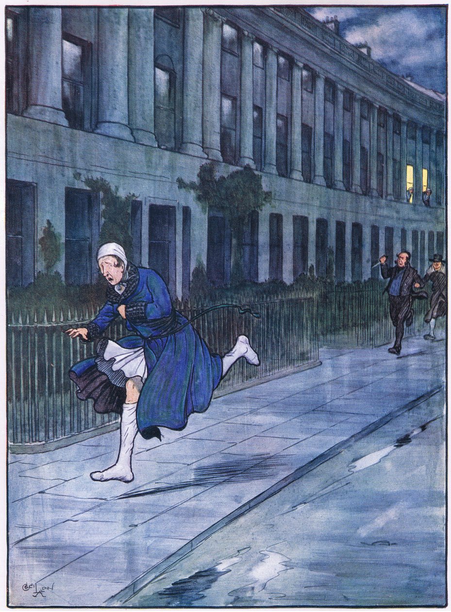 Mr Winkle took to his heels and tore round the crescent by Cecil Charles Windsor Aldin