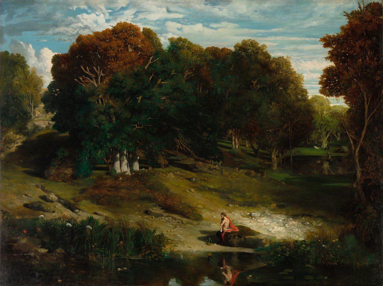 In the Forest by Celestin Francois Nanteuil