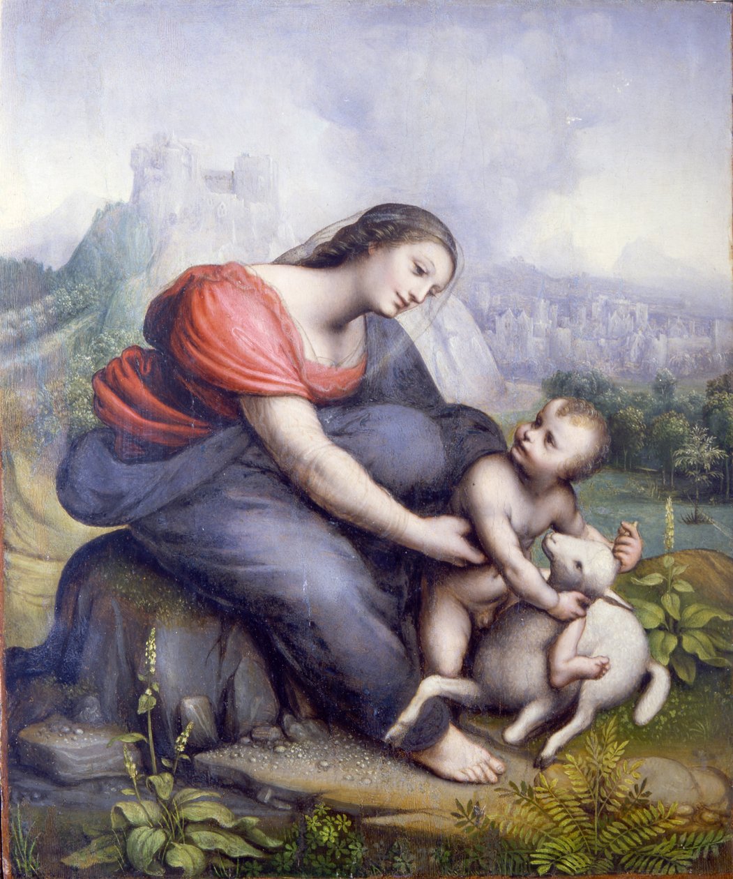 The Virgin and Child with a Lamb by Cesare da Sesto