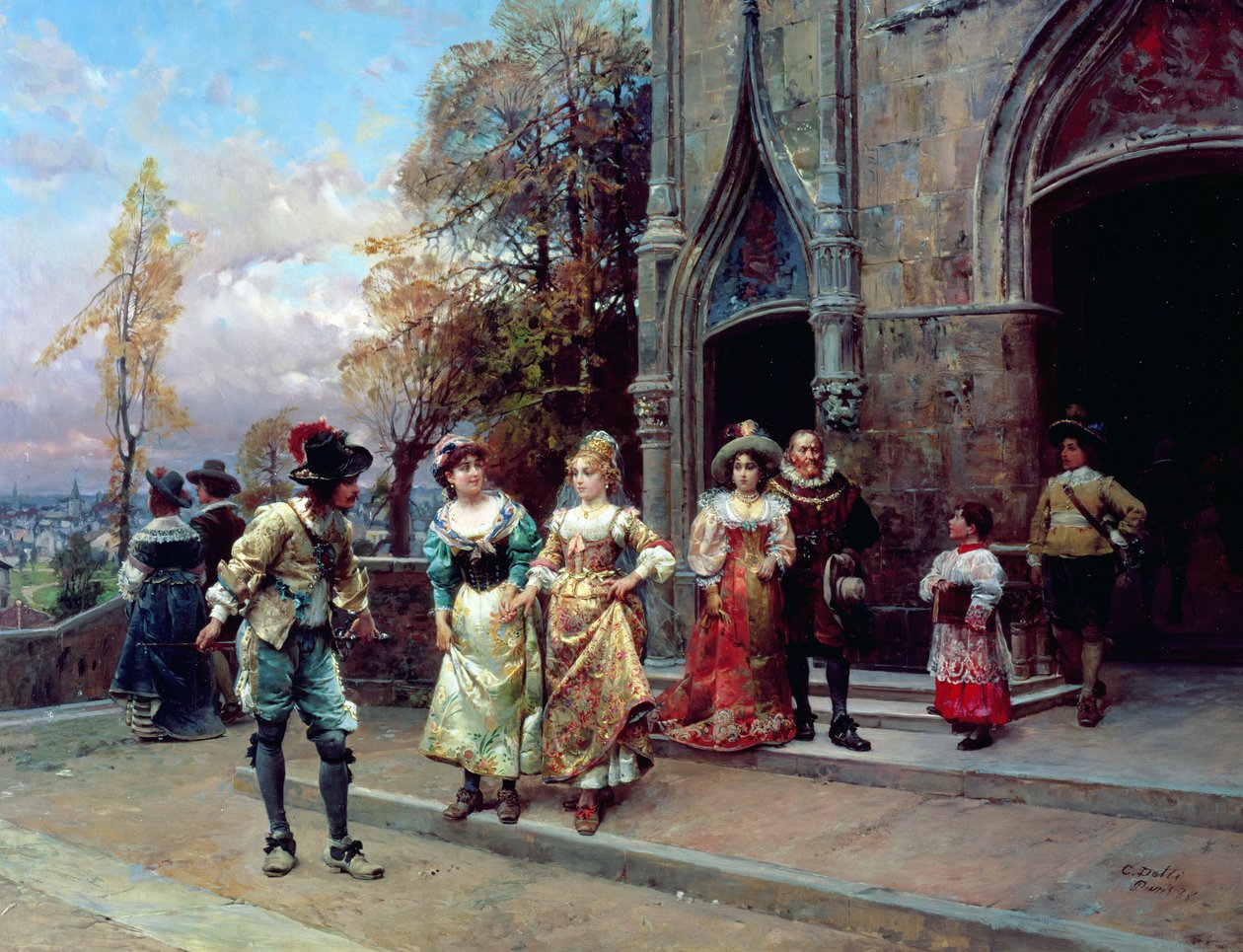 The Courtship, 1888 by Cesare Auguste Detti