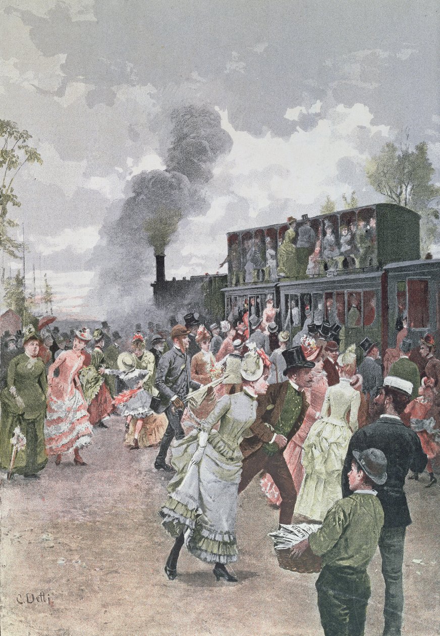 The Sunday Train, 1885 by Cesare Auguste Detti