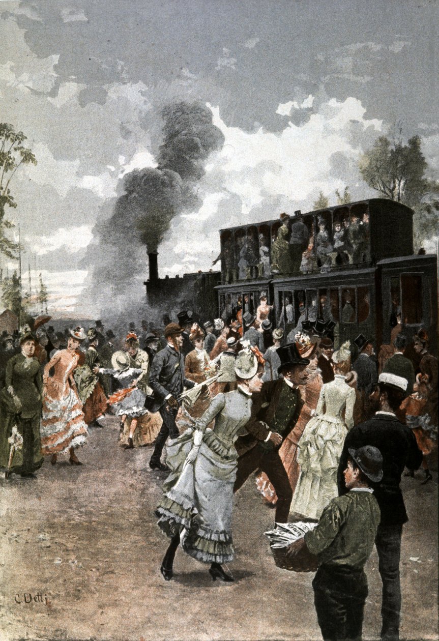 The Sunday Train by Cesare Auguste Detti