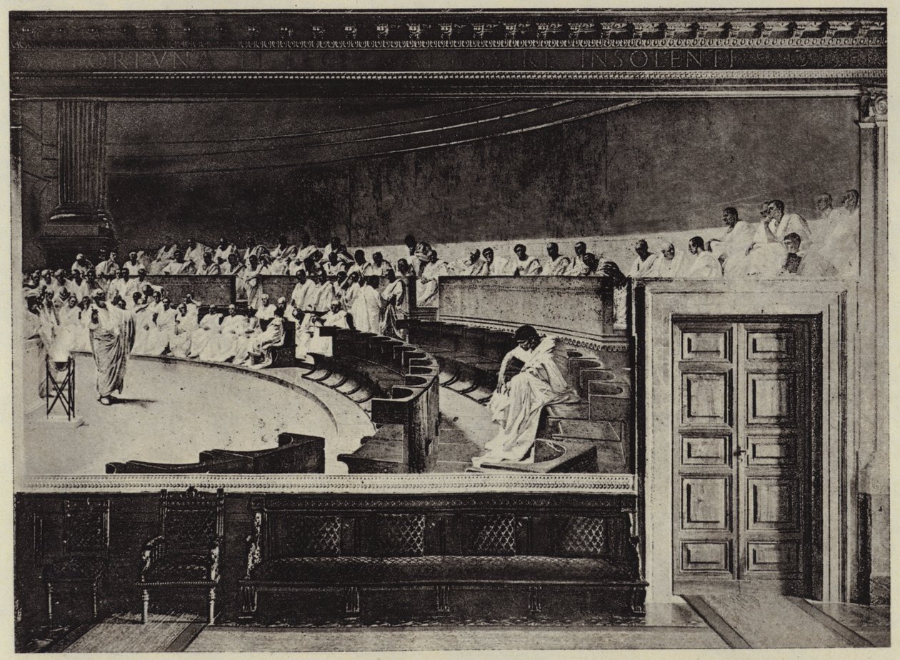 The Arraignment of Catiline by Cesare (after) Maccari