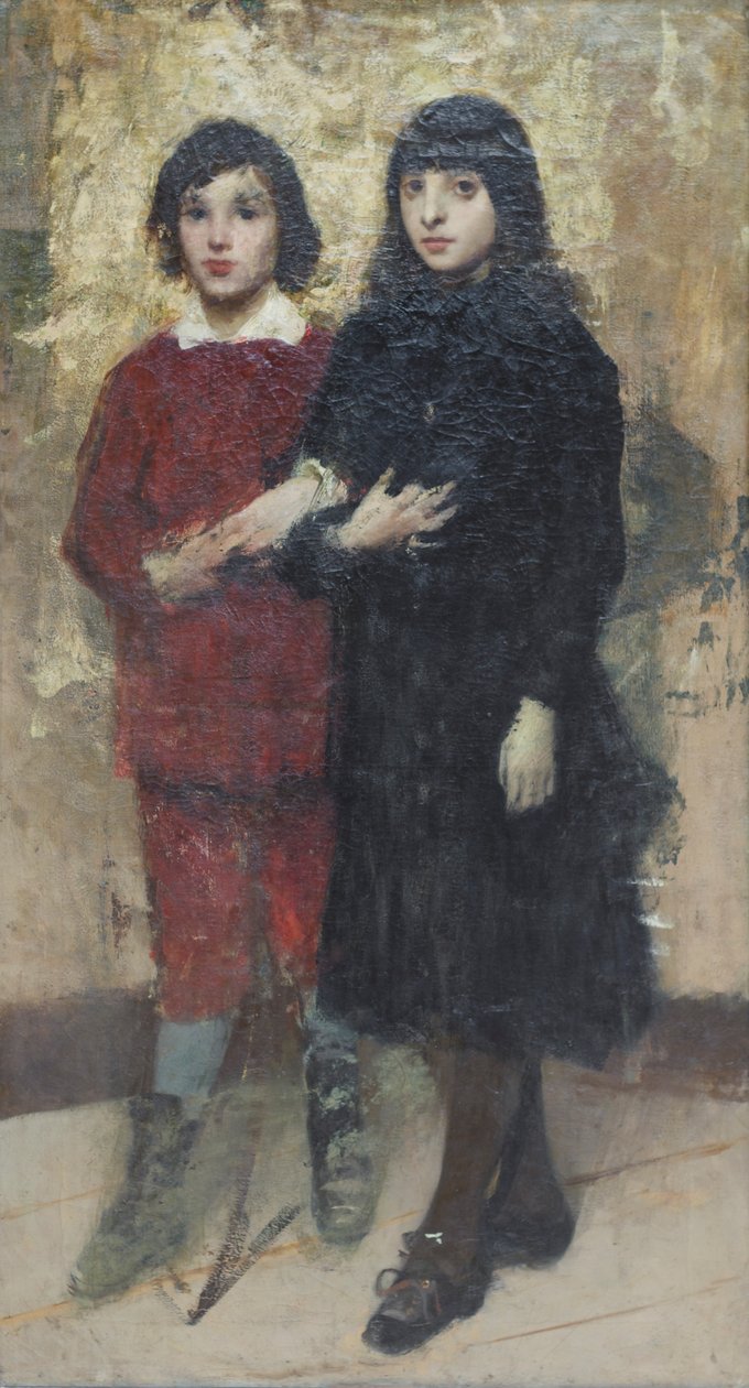 Two Cousins by Cesare Tallone