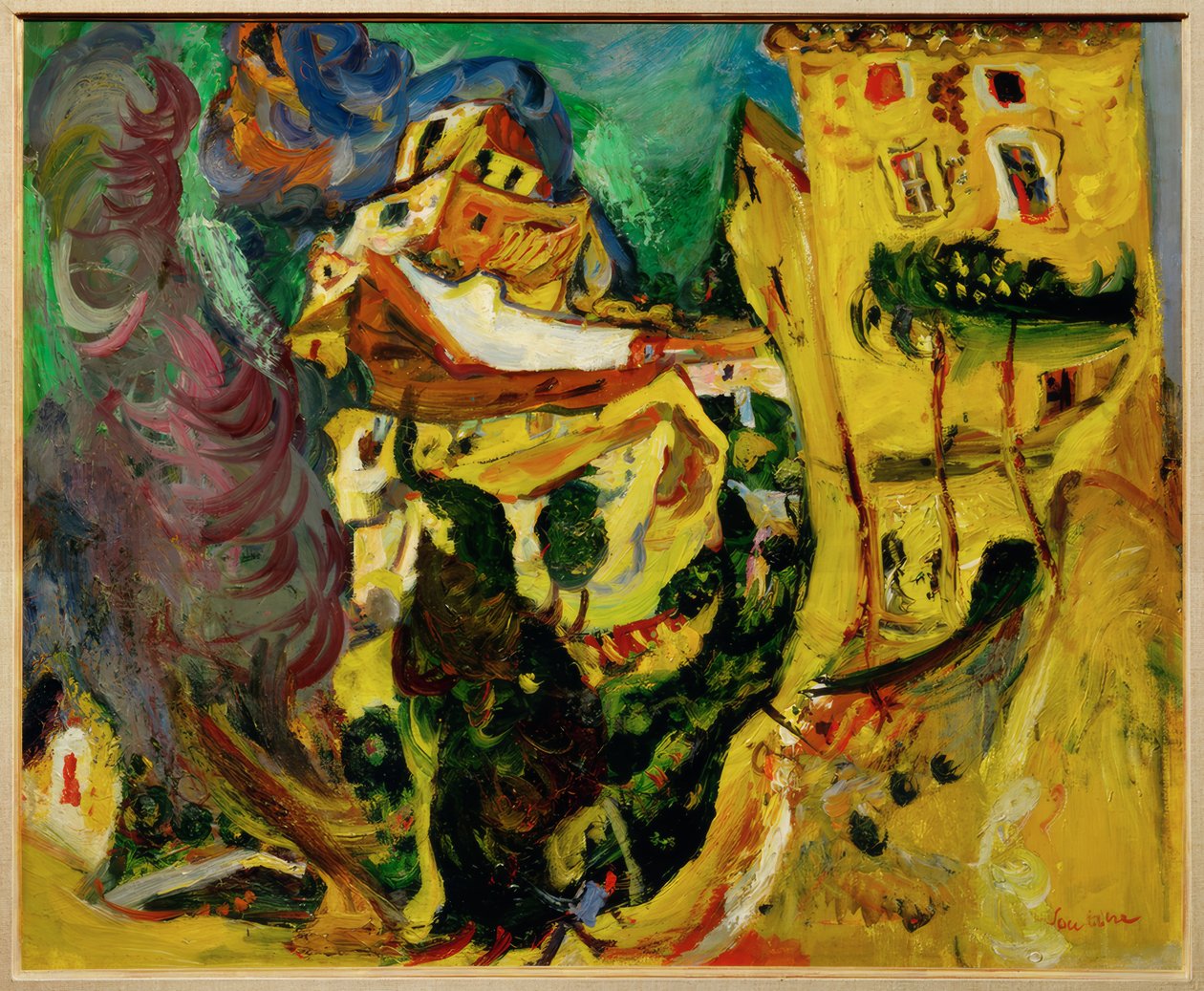 Landscape in Cagnes (La Gaude, France) by Chaim Soutine