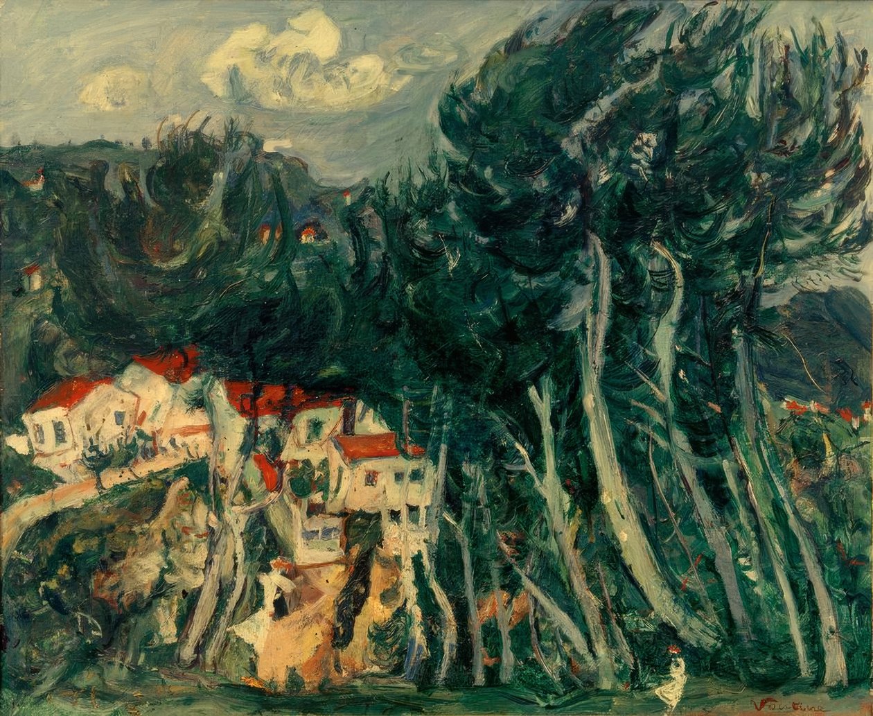 Ch. Soutine, Village Left, Trees Right by Chaim Soutine