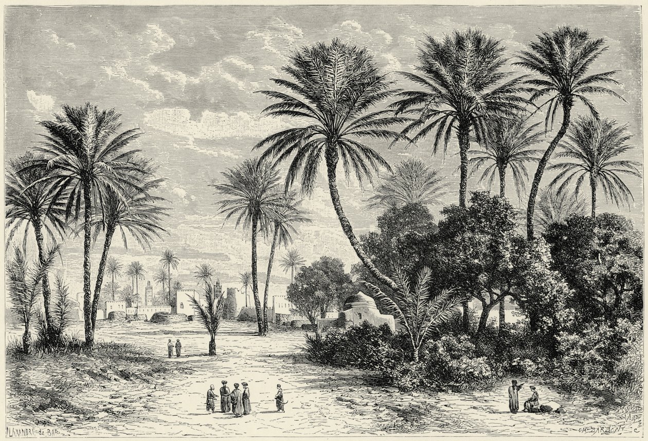 Oasis of Gafsa: Tunis by Charles Barbant