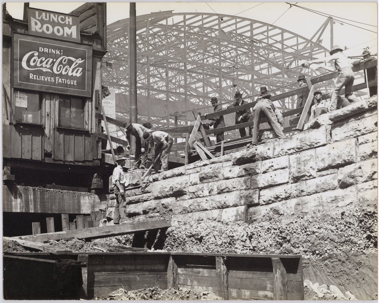 Construction Work at or Near the St. Louis Union Station Train Sheds by Charles Clement Holt
