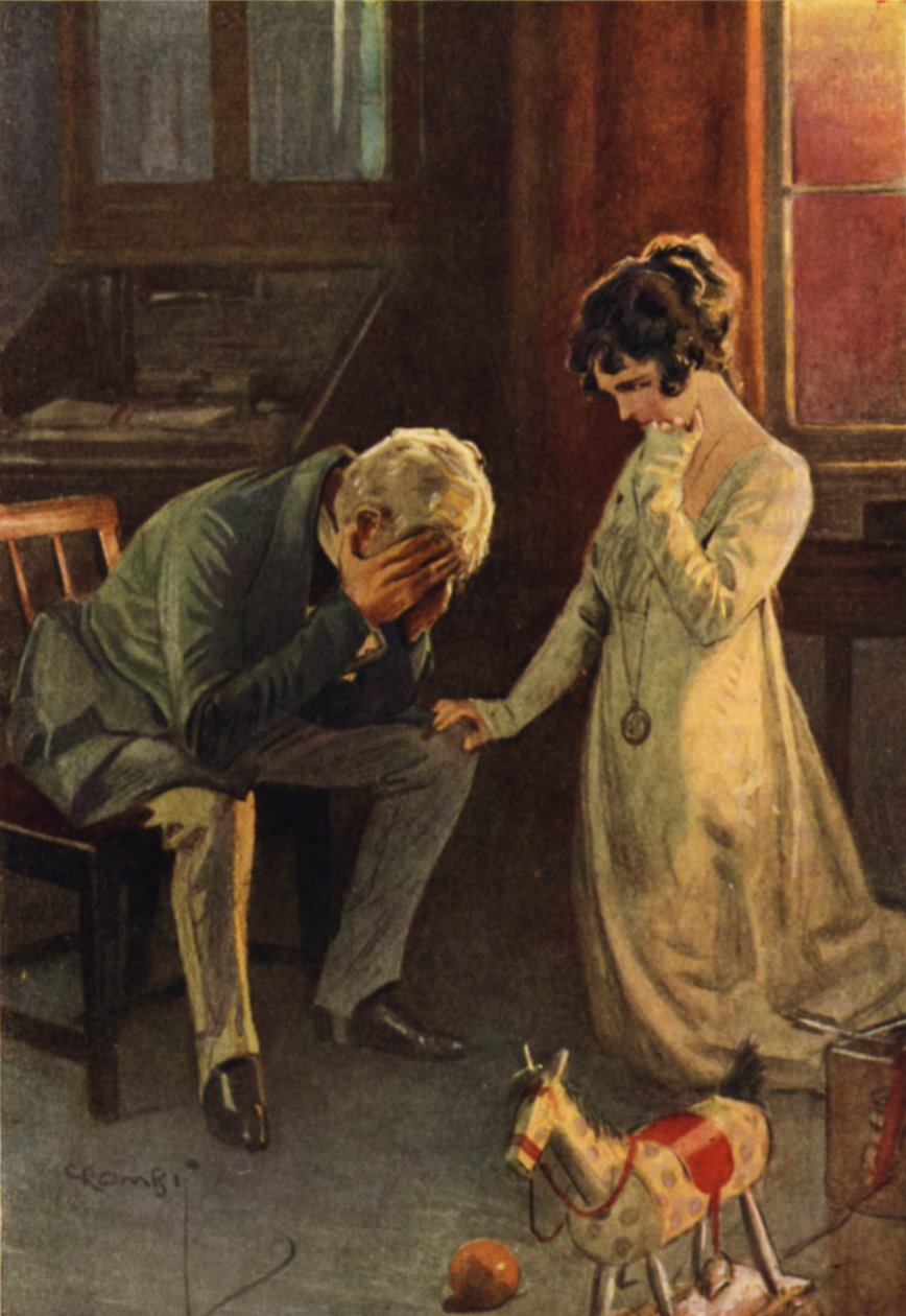 Old Sedley Confesses the True State of Affairs to Amelia by Charles Crombie