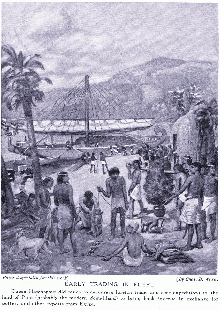 Early Trading in Egypt, c.1920 by Charles Daniel Ward