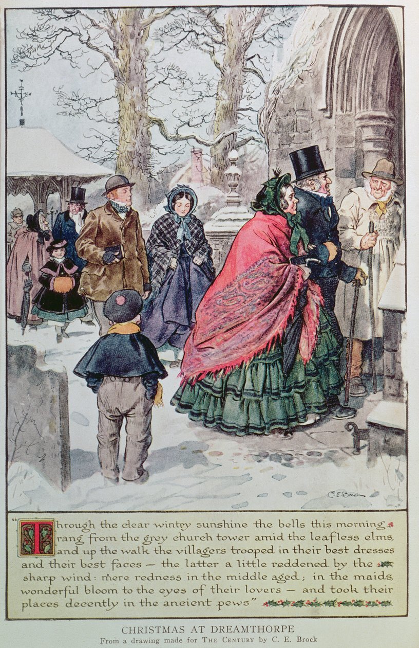 Christmas at Dreamthorpe, from a Drawing Made for 