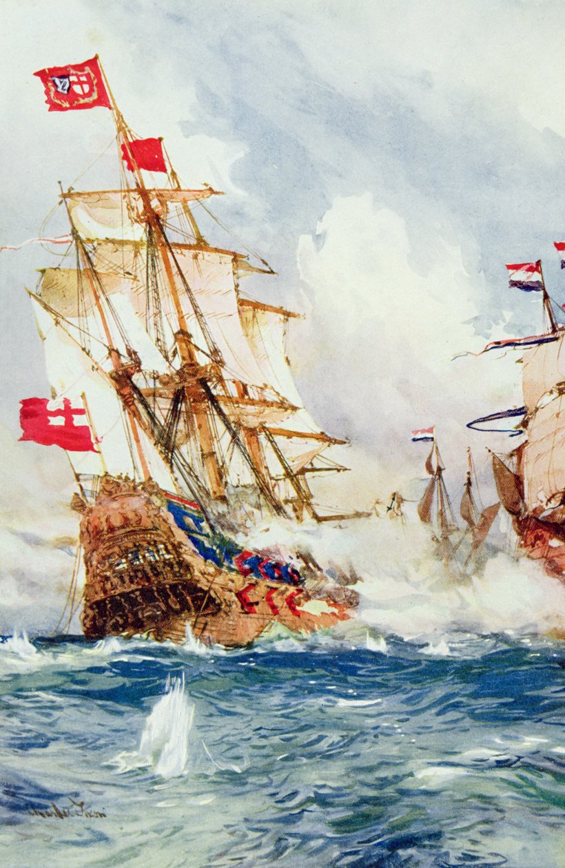 When Blake Swept the Seas: A Battle Between Admiral Blake and Van Tromp by Charles Edward Dixon