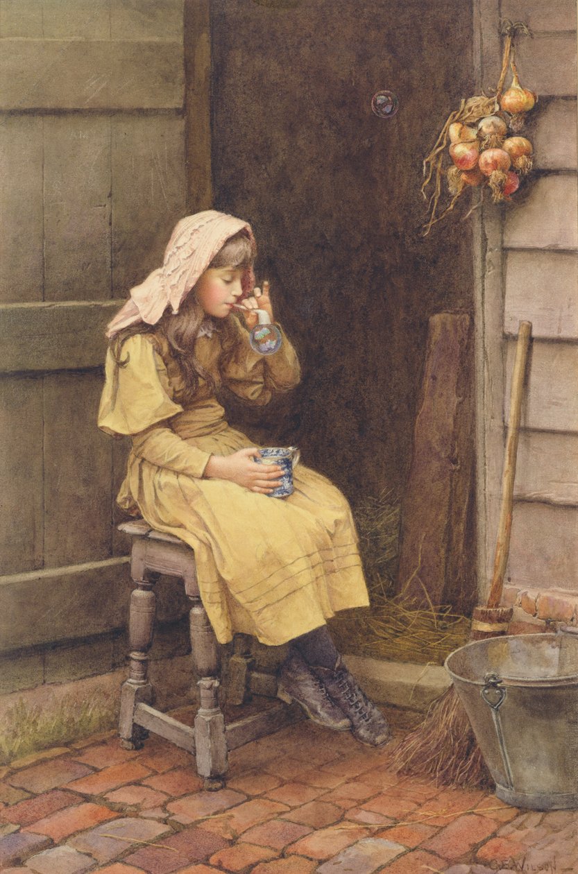 Blowing Bubbles by Charles Edward Wilson