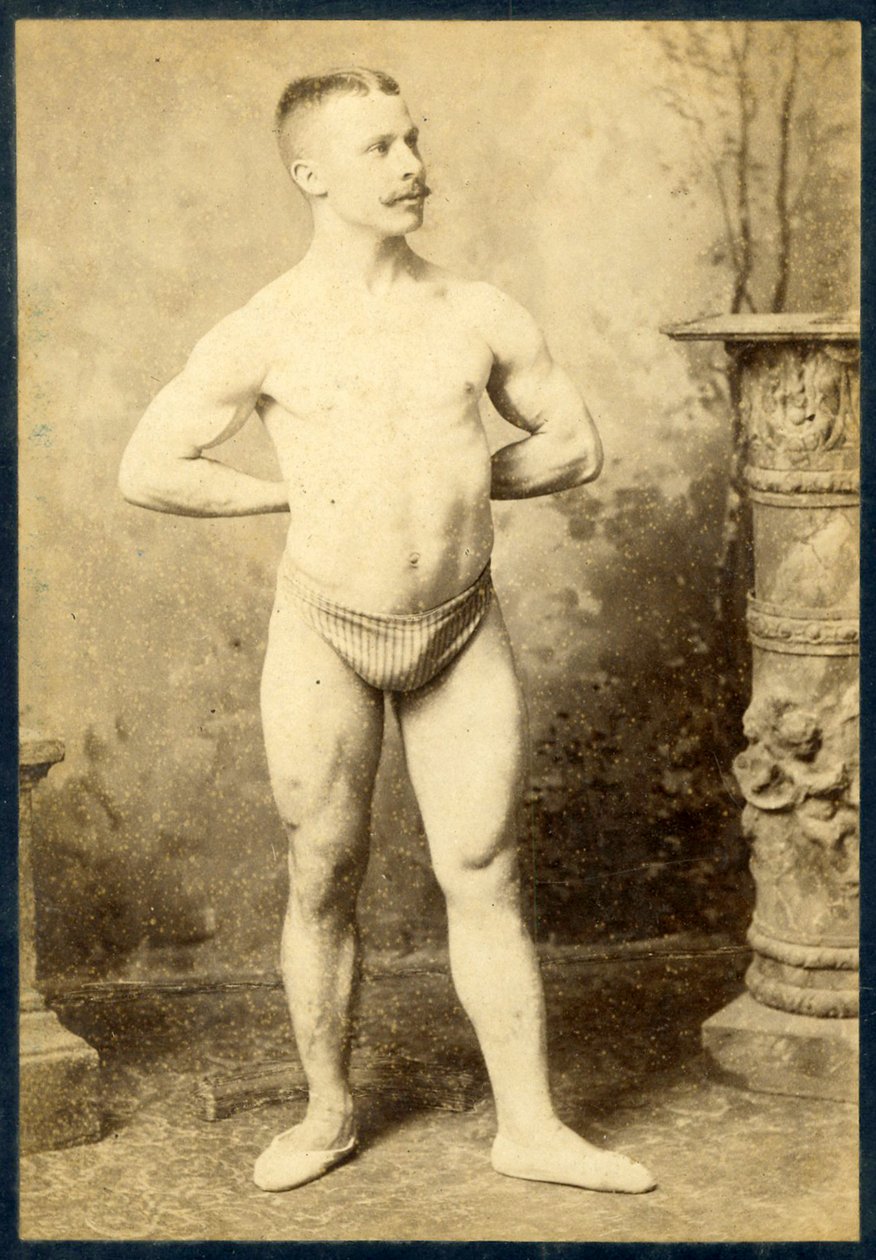 Portrait of a strongman by Charles Eisenmann