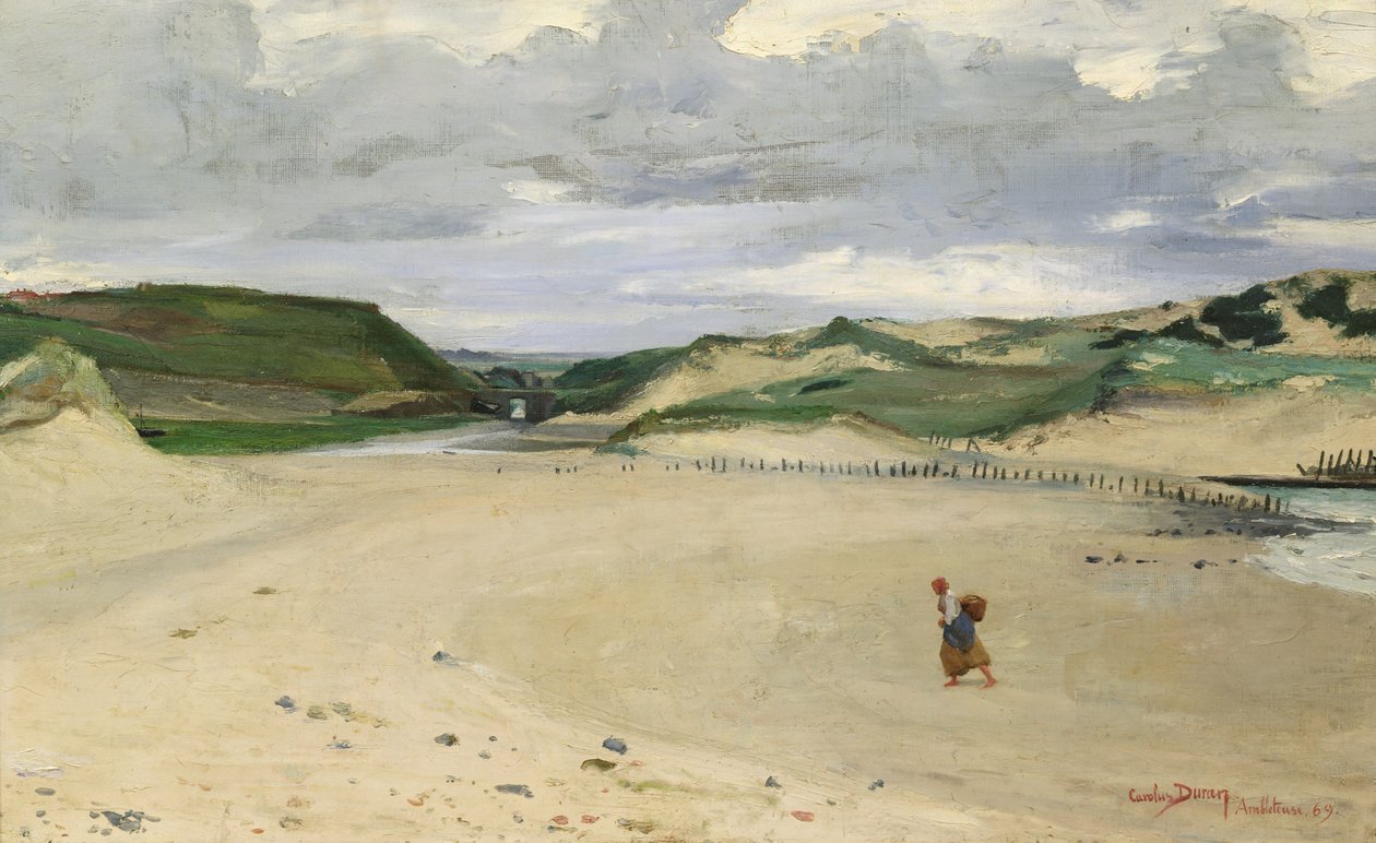 The Beach at Ambleteuse by Charles Emile Auguste Carolus Duran