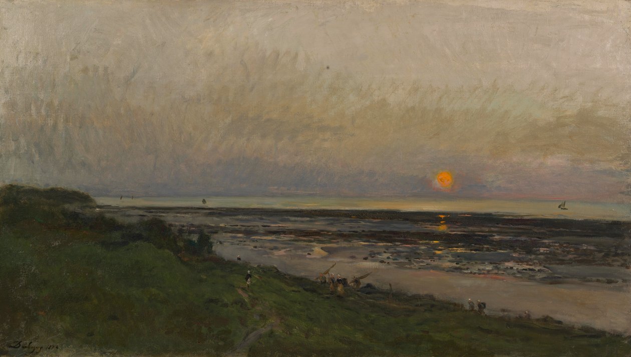 Sunset at Villerville by Charles Francois Daubigny