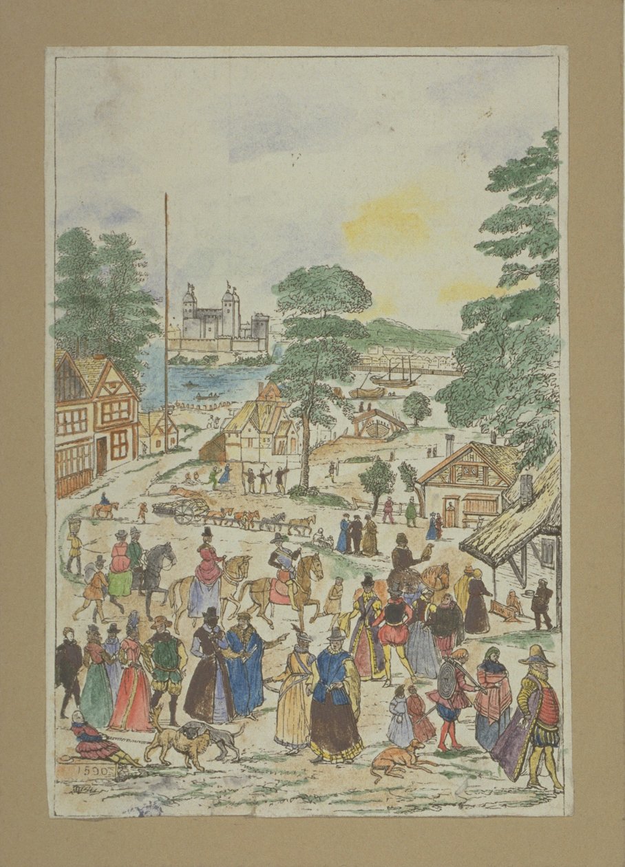 View of a Fete in Fair Street, Southwark by Charles Grignion