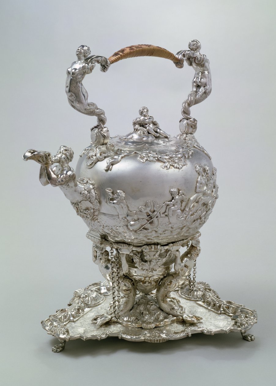 Tea Kettle and Stand by Charles Kandler