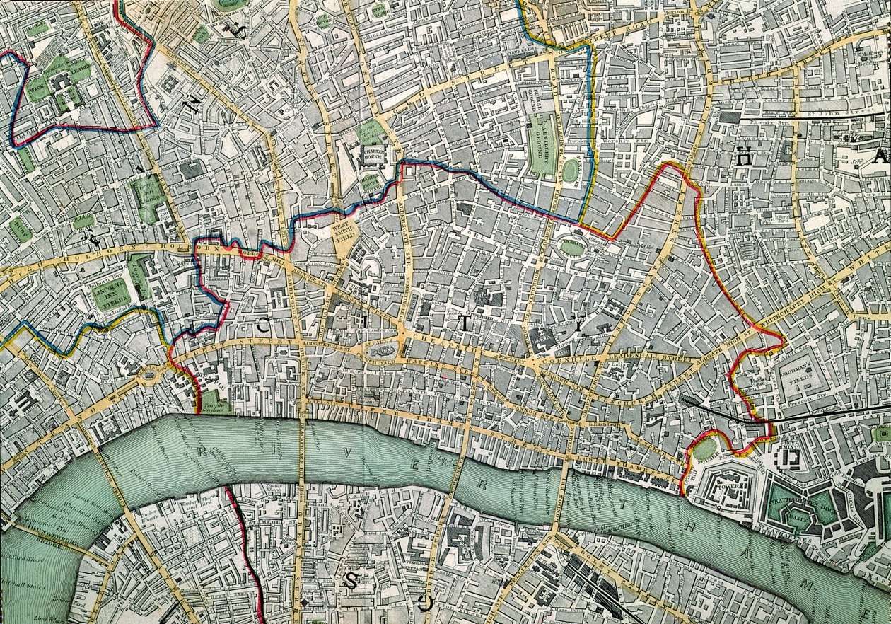 Map of London, 1852 by Charles Robert Knight