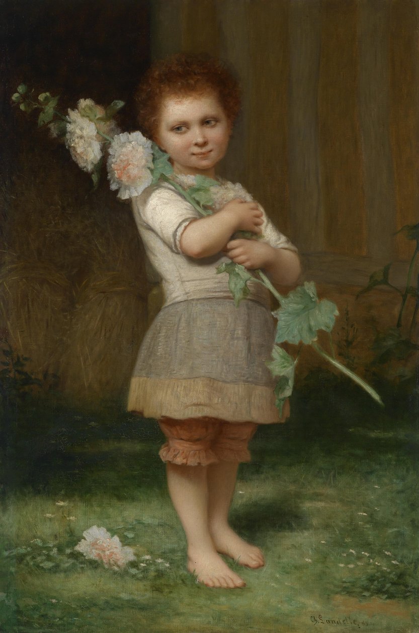 Girl with a Mallow Branch by Charles Landelle