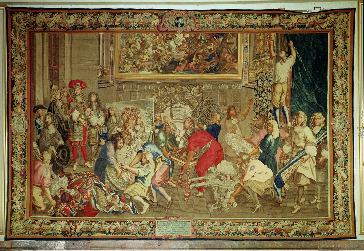 Louis XIV Visiting the Gobelins Factory, 15th October 1667 by Charles Le Brun