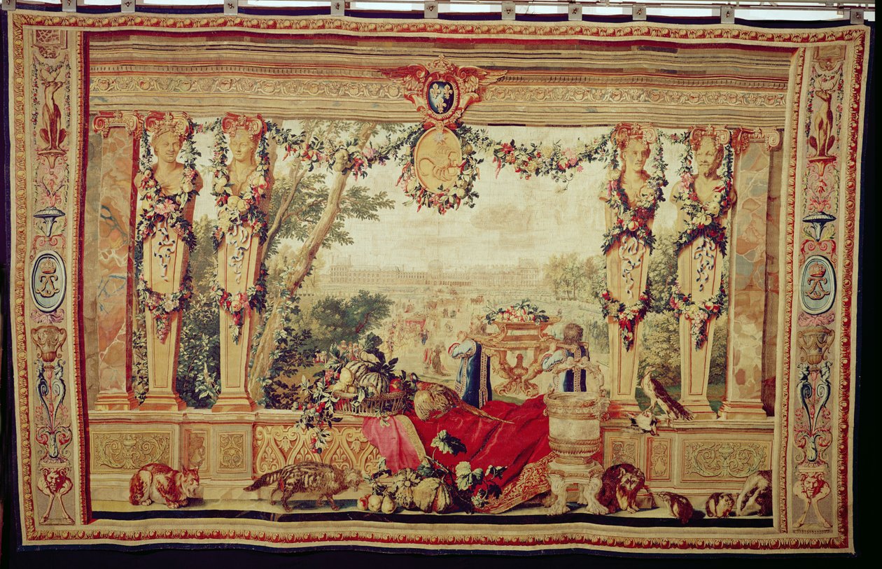 The Month of October Chateau of the Tuileries by Charles Le Brun