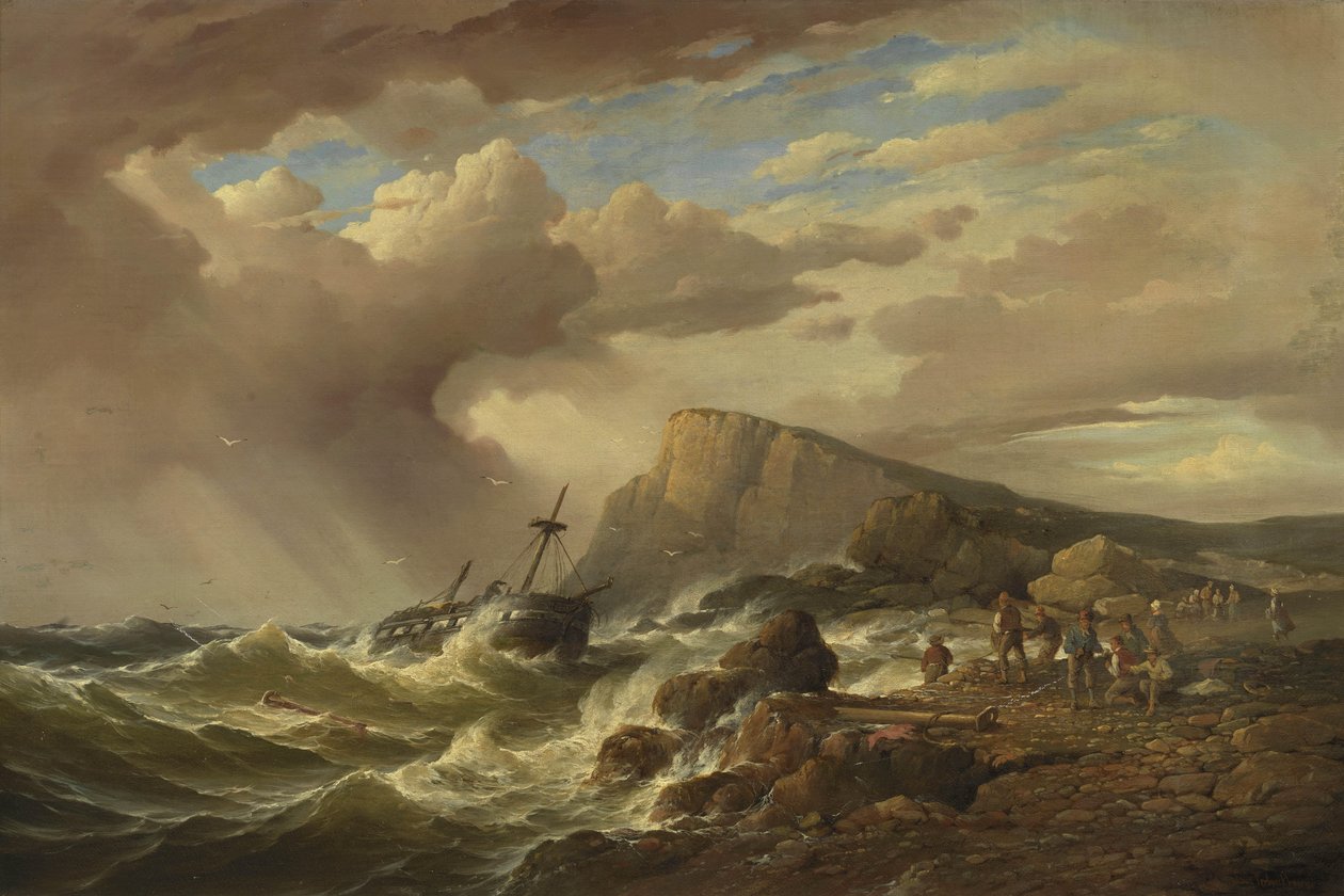 The Shipwreck by Charles Louis Verboeckhoven