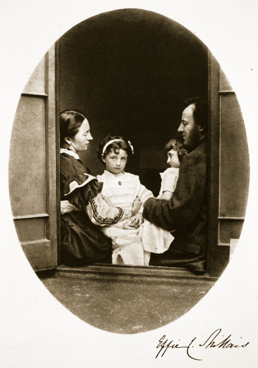 John Everett Millais with his wife and daughters, 21st July 1865 by Charles Lutwidge Dodgson