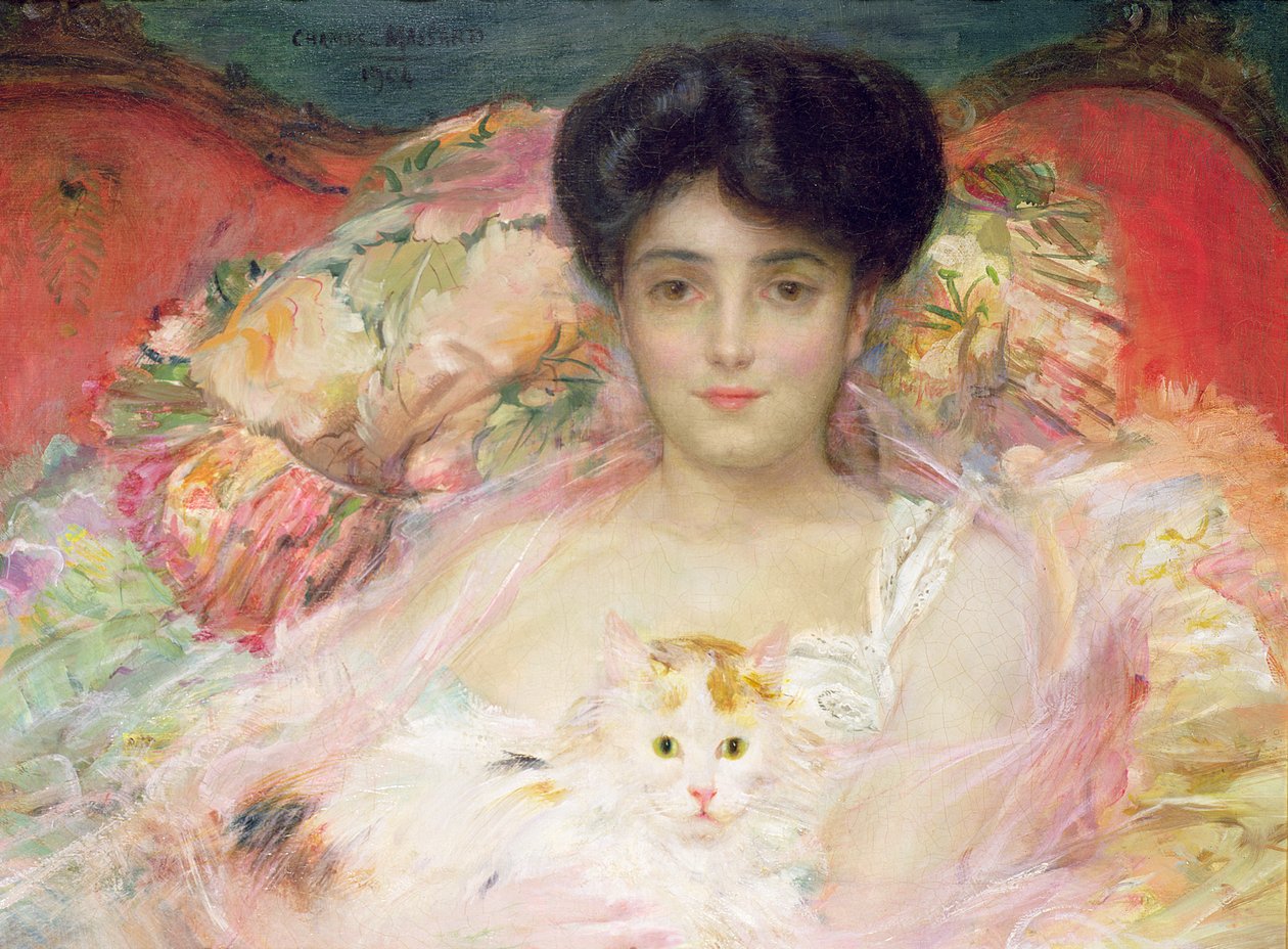 Lady with a Cat, 1904 by Charles Massard