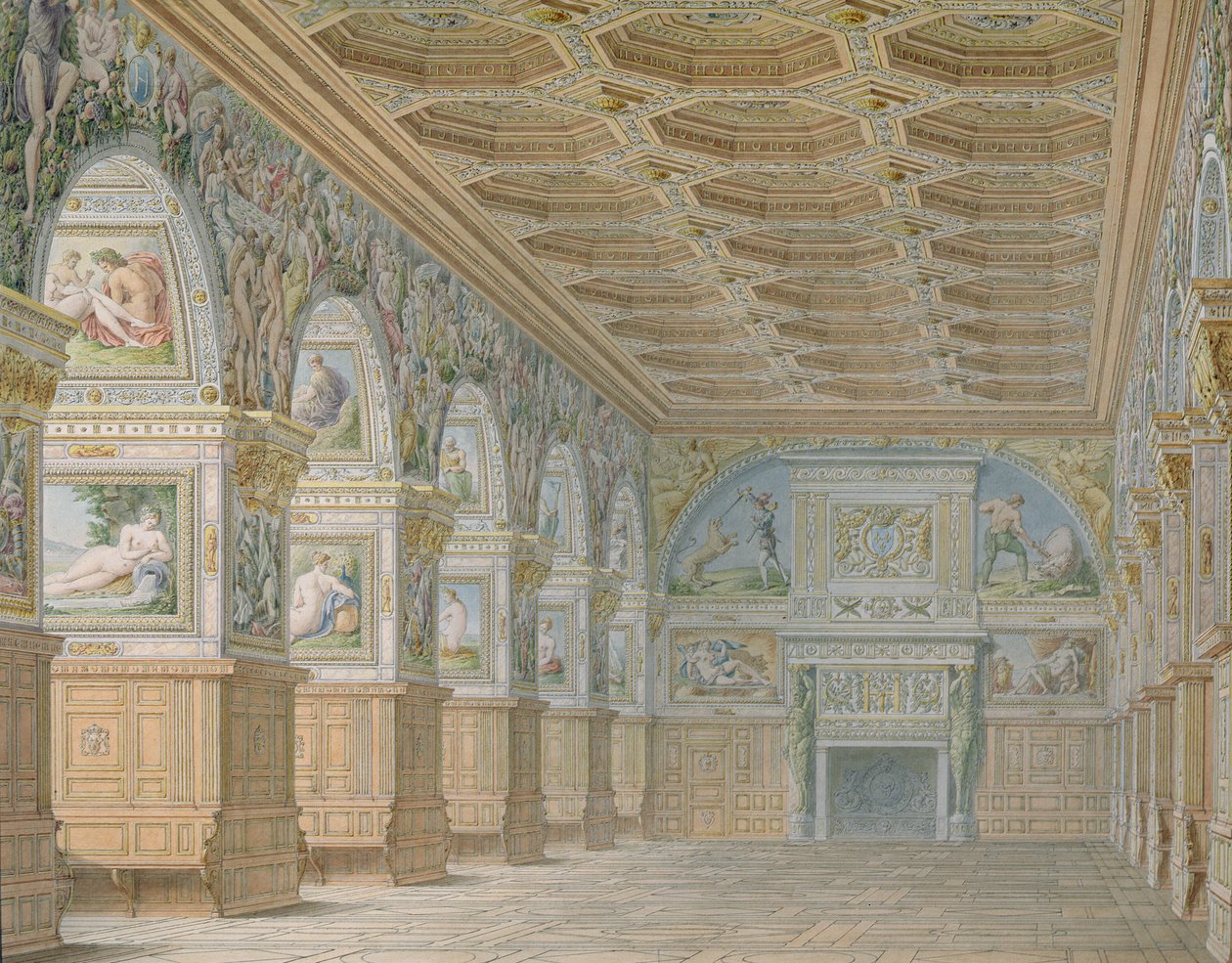 The Ballroom at Fontainebleau by Charles Percier