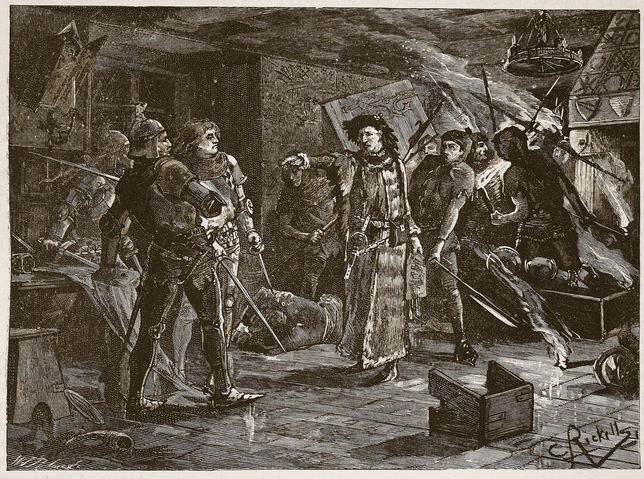 Arrest of the conspirators at Cirencester, illustration from 