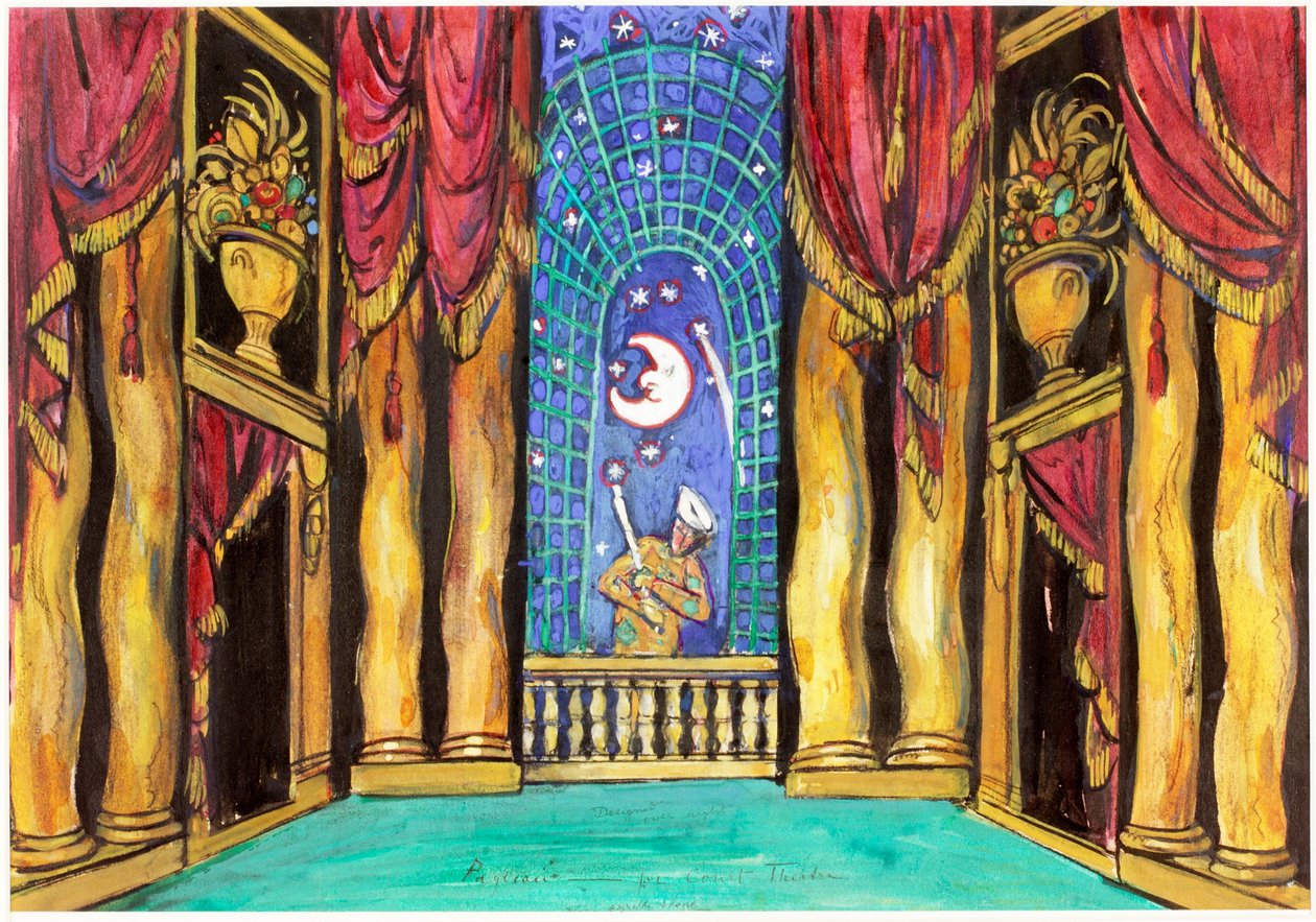 Pagliacci, Stage Setting for Court Theatre by Charles Ricketts