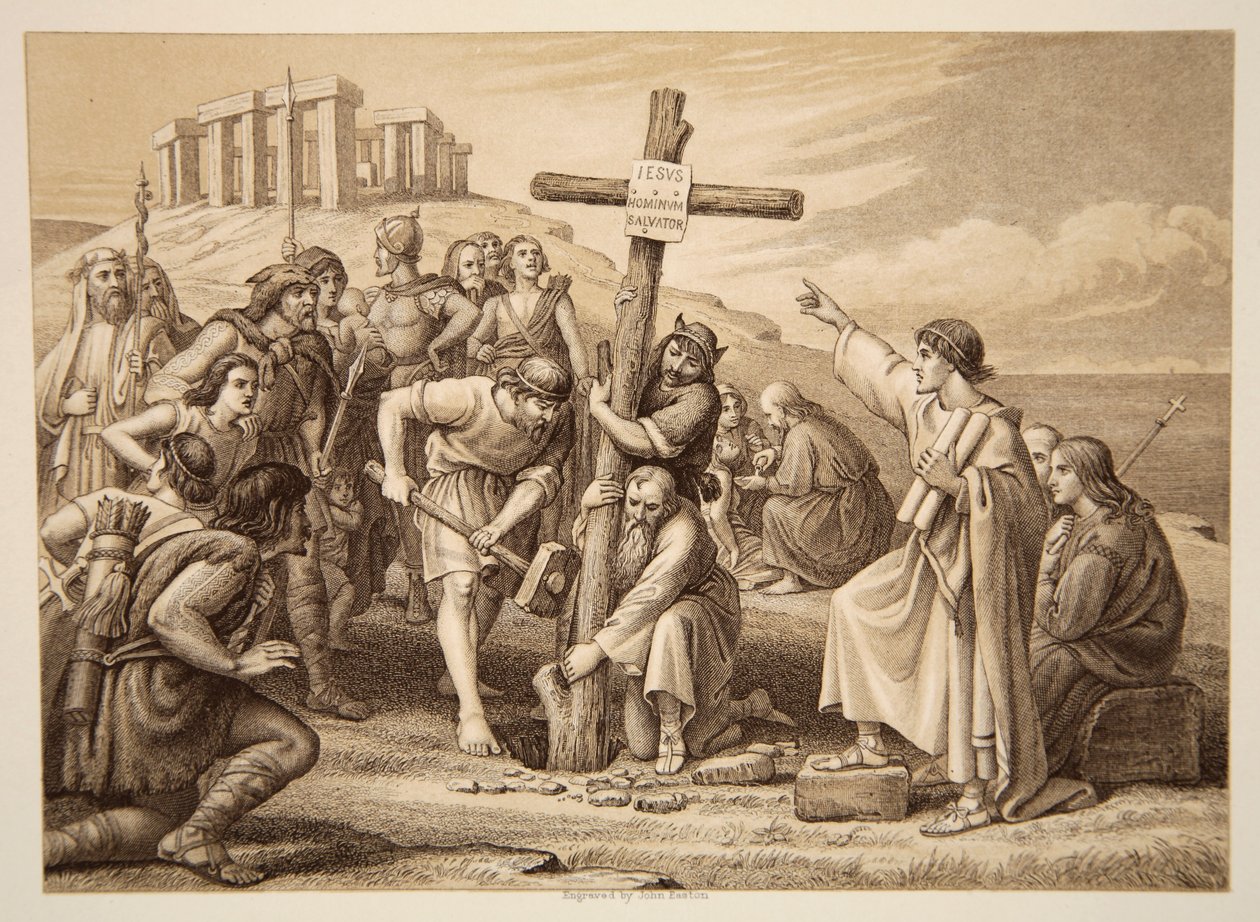 The first preaching of Christianity in Britain by Charles West Cope