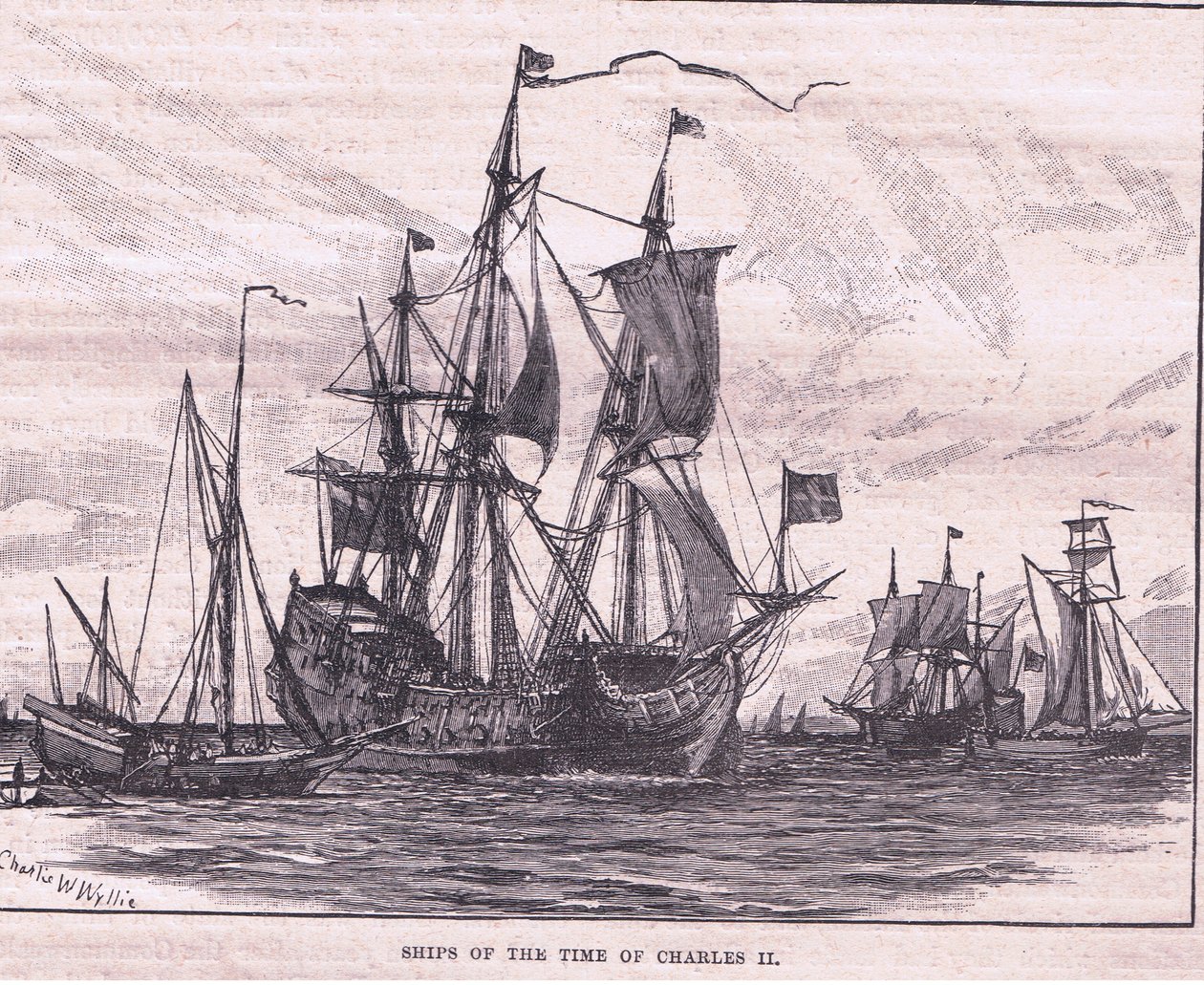 Ships of the time of Charles II by Charles William Wyllie
