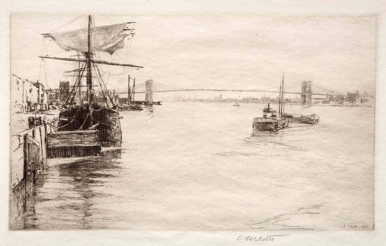 Brooklyn Bridge by Charles Adams Platt
