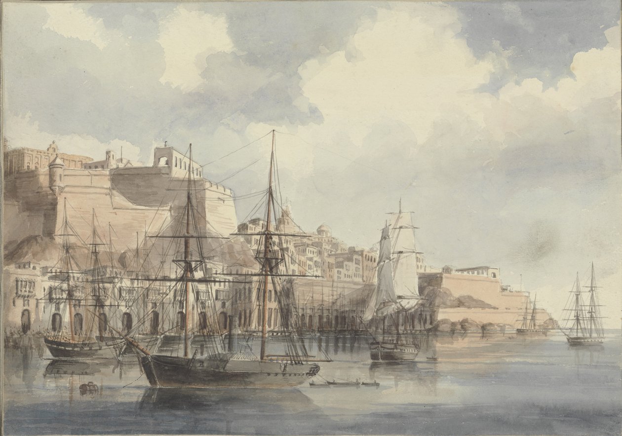 View at Malta by Charles Andrew Dyce