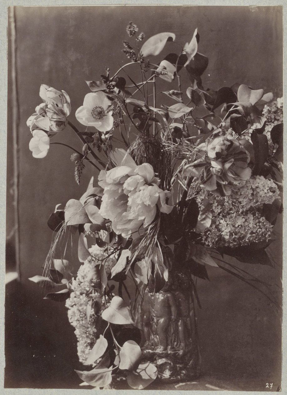 Flower Study with Ornate Vase by Charles Aubry (manner of)