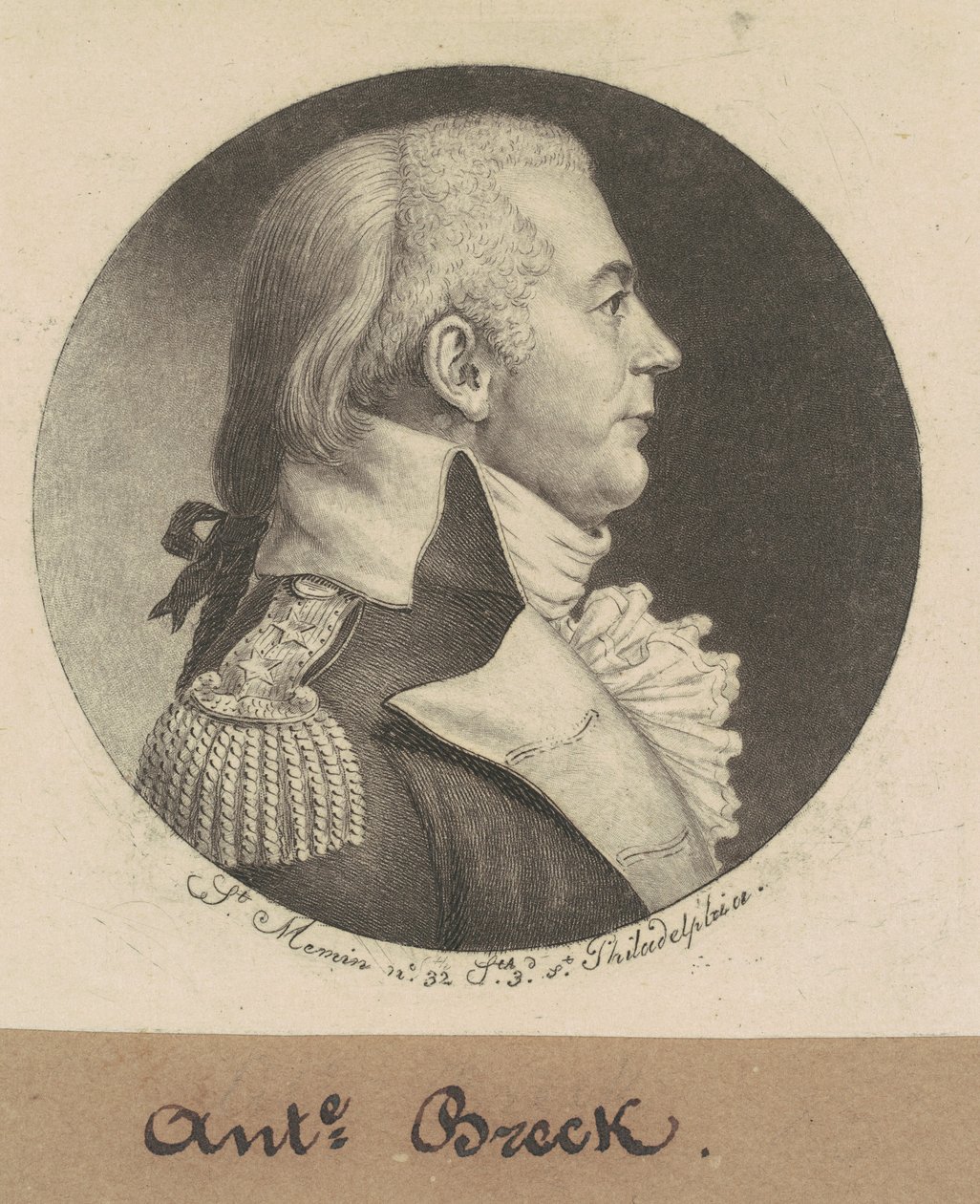 Anthony Breck by Charles B. J. Févret de Saint Mémin