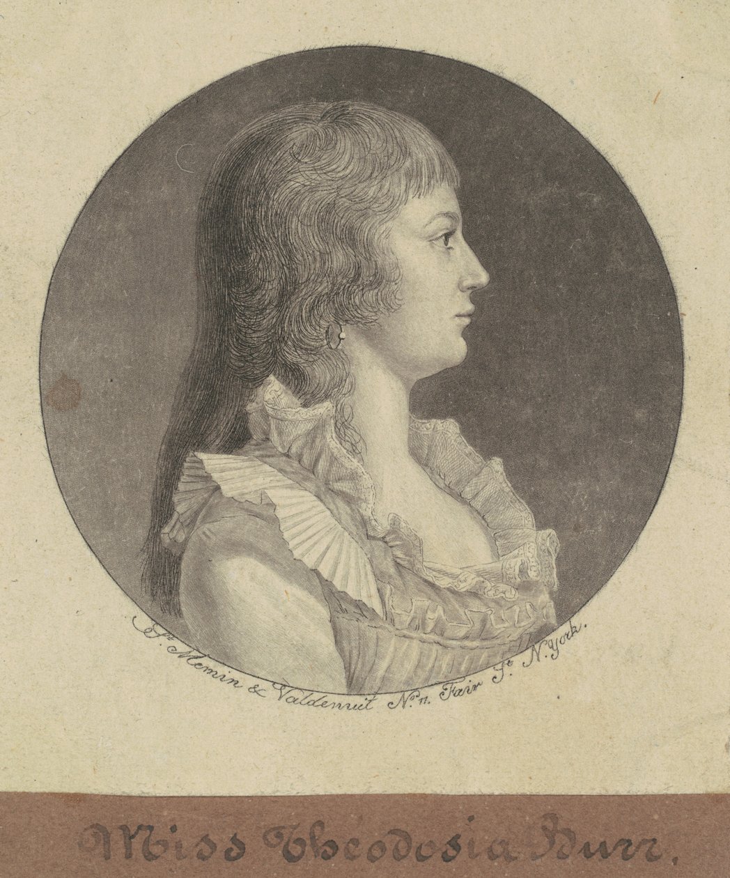 Theodosia Burr by Charles B. J. Févret de Saint Mémin