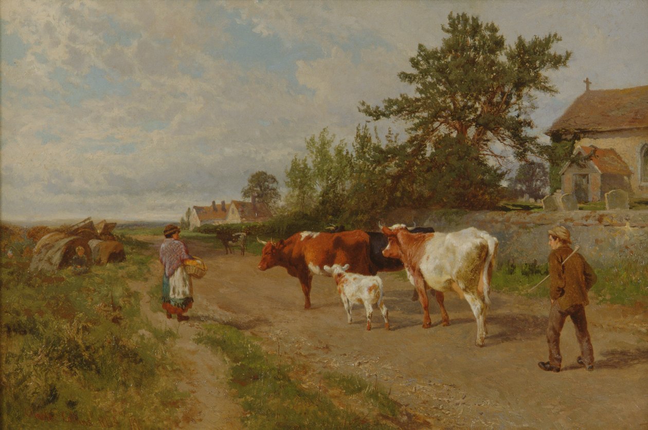 Going to Market, 1895 by Charles Collins
