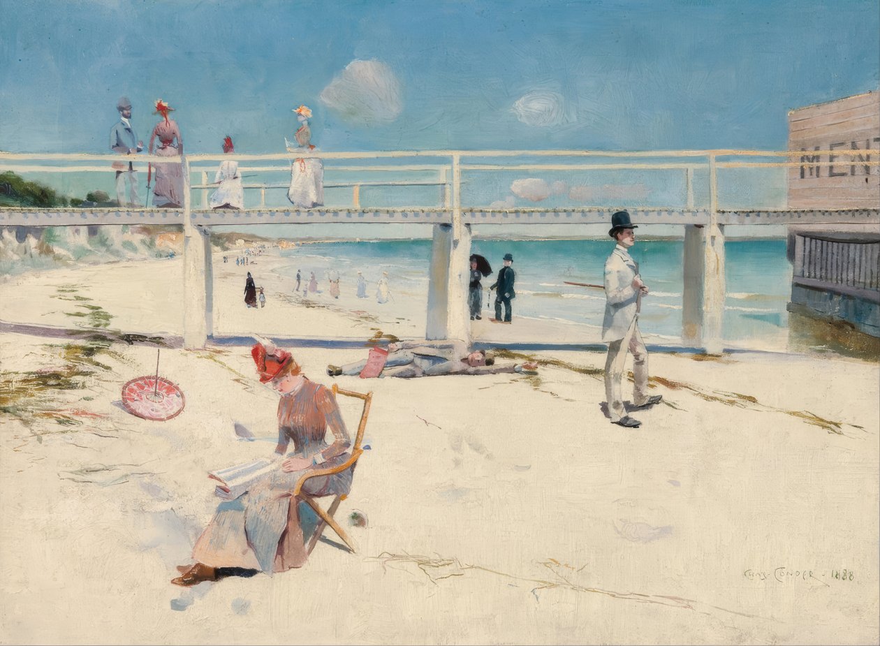A Holiday at Mentone by Charles Edward Conder