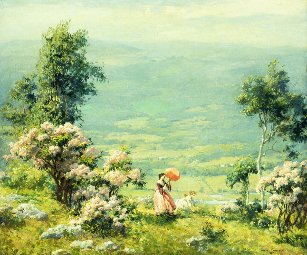 Pink Parasol by Charles Courtney Curran