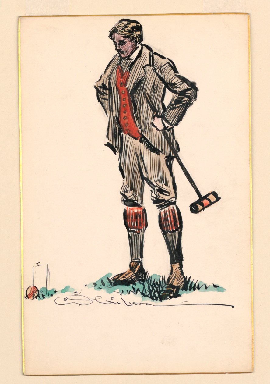 Croquet Player by Charles Dana Gibson