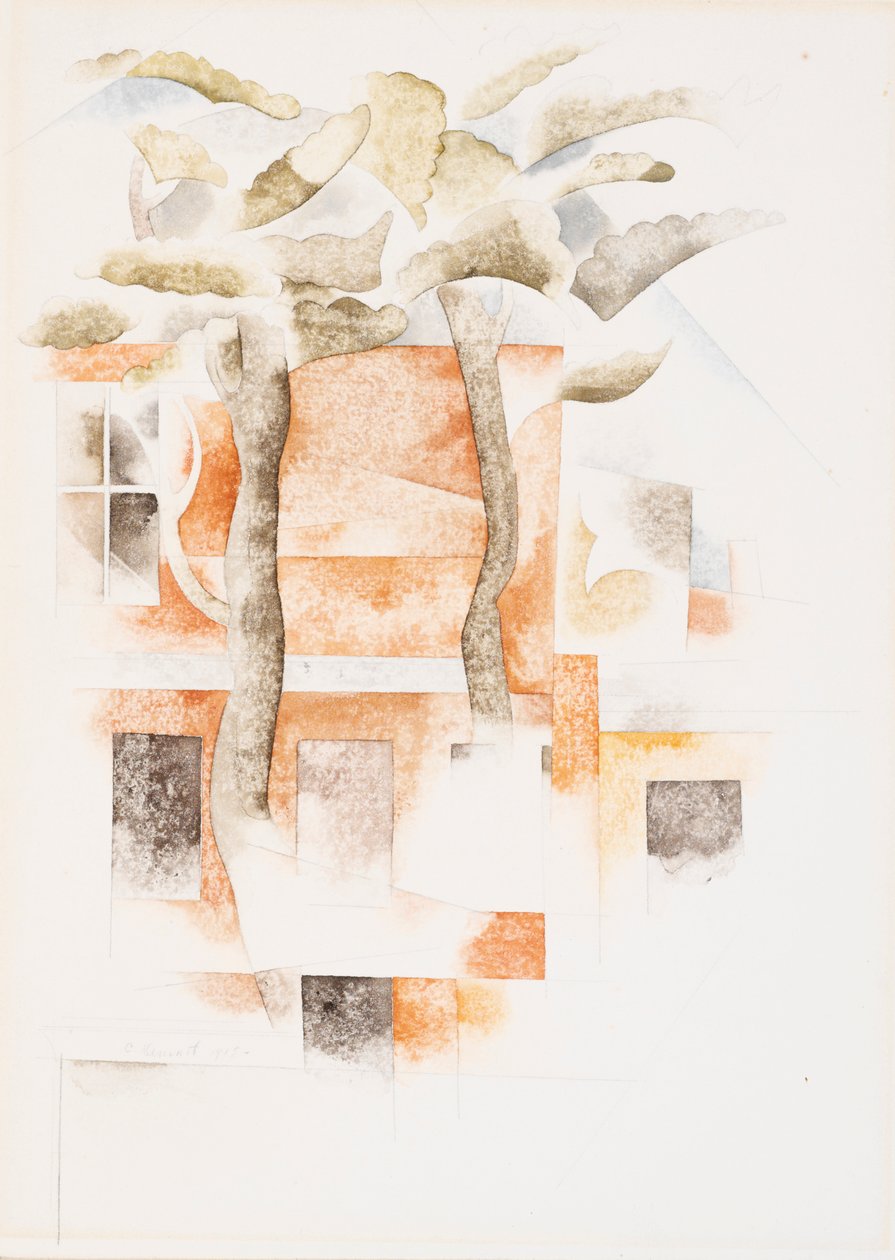 Bermuda: Houses Seen Through Trees by Charles Demuth
