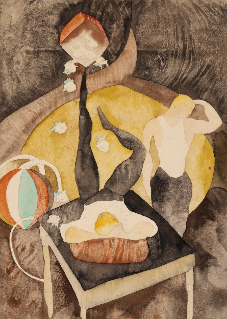 In Vaudeville: Two Acrobat-Jugglers by Charles Demuth