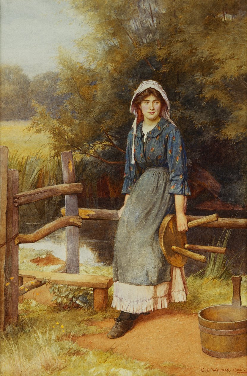 The Milkmaid by Charles Edward Wilson