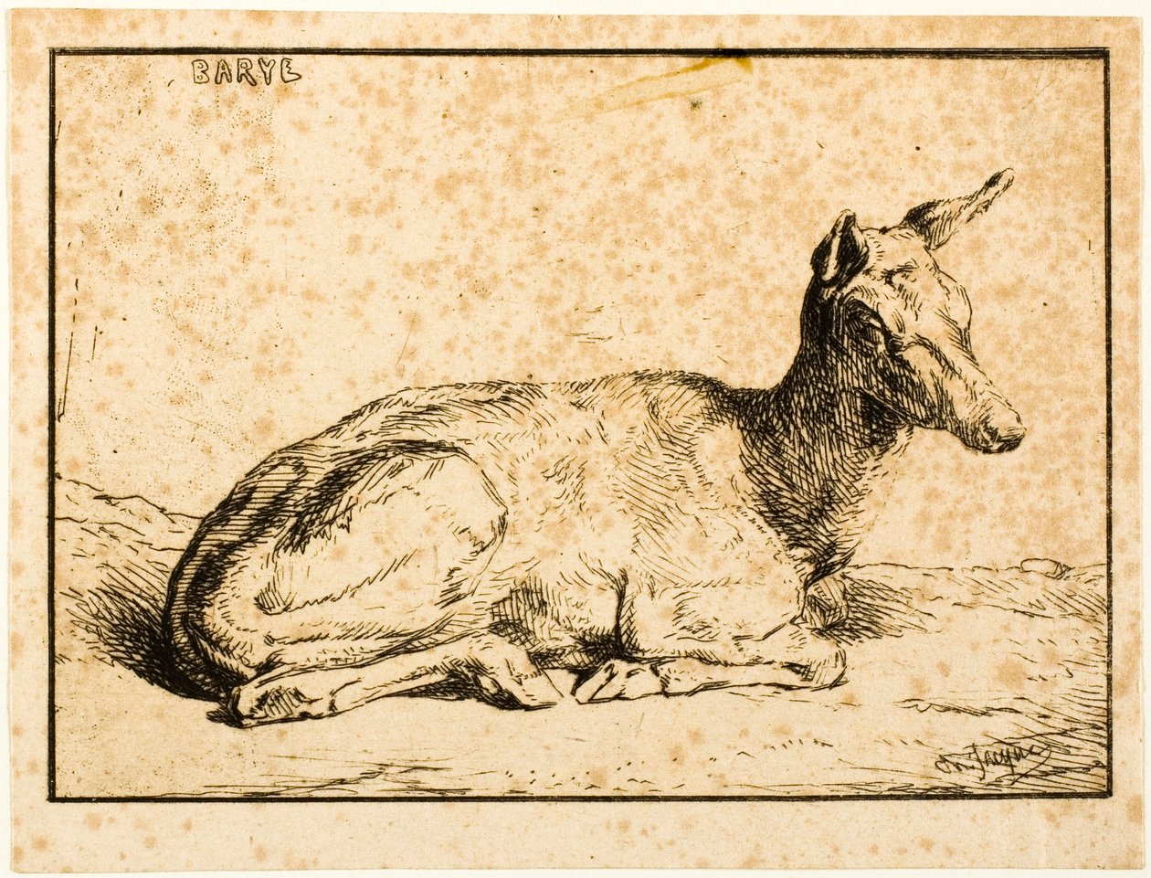 A Doe by Charles Emile Jacque